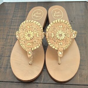 Jack Rogers Women's Sandals in Tan and Gold